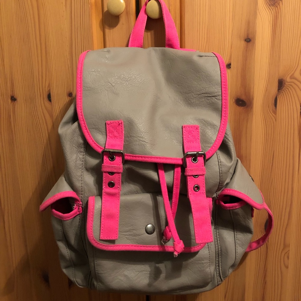 Beige & Pink Backpack